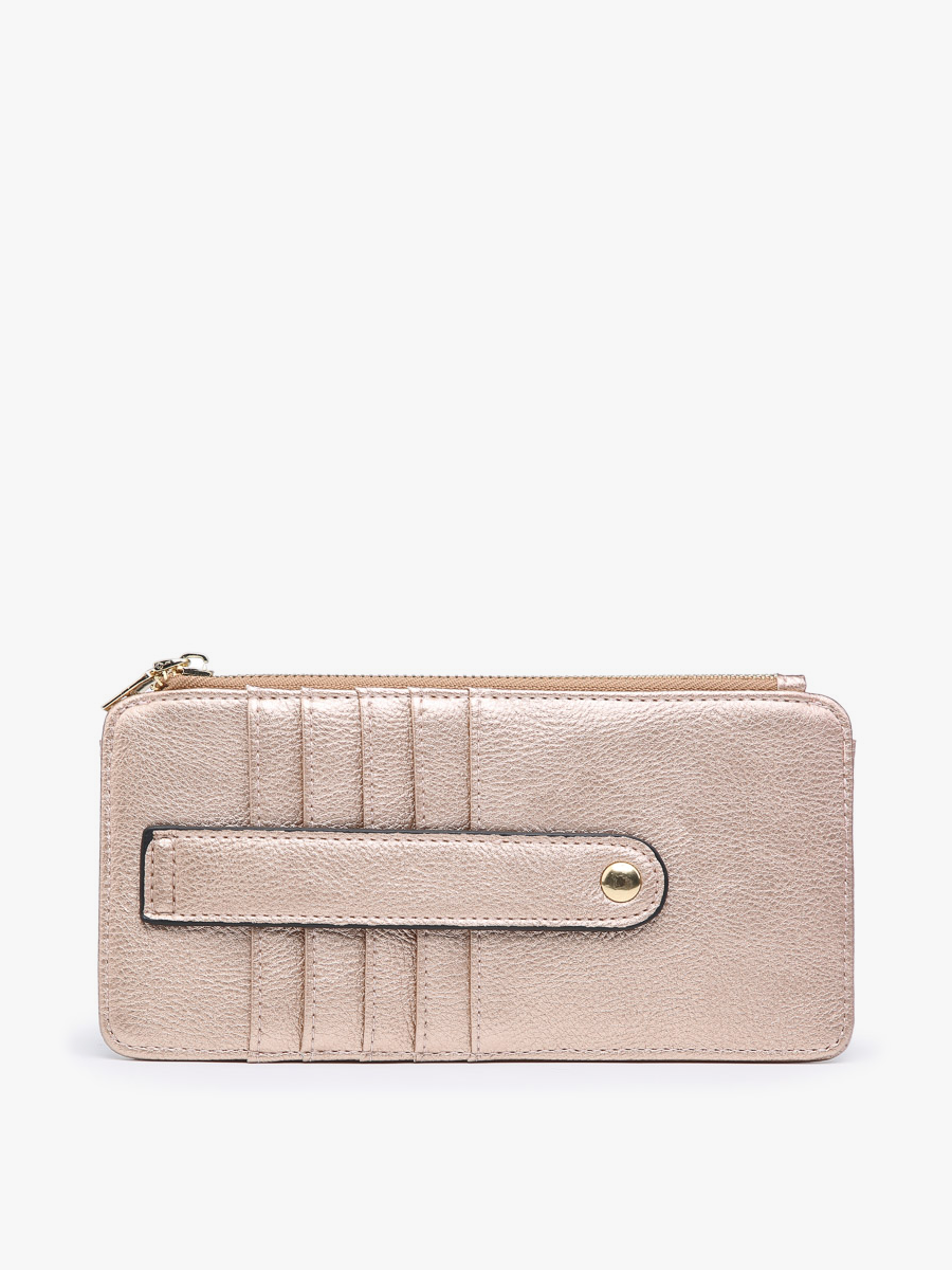 Saige Slim Card Holder Wallet: Rose Gold