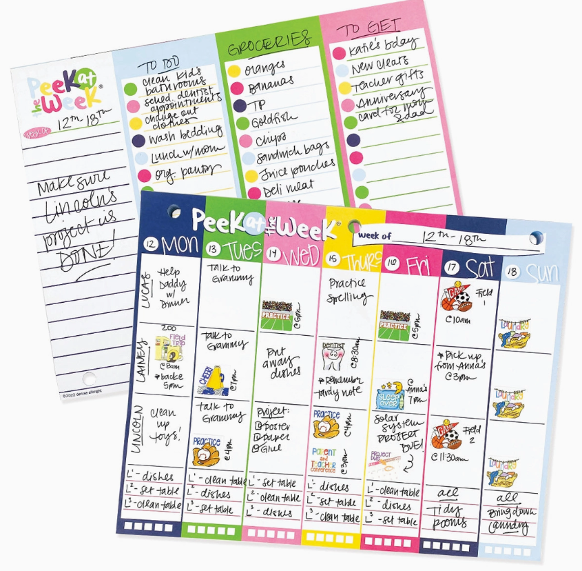Peek At the Week® Simple Weekly Planner Pad