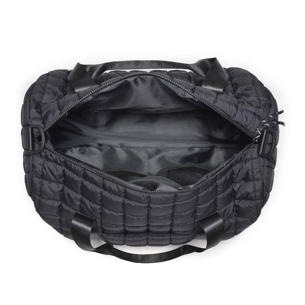 Ty Quilted Puffer Nylon Duffel: Black