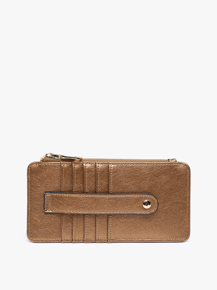 Saige Slim Card Holder Wallet: Rose Gold