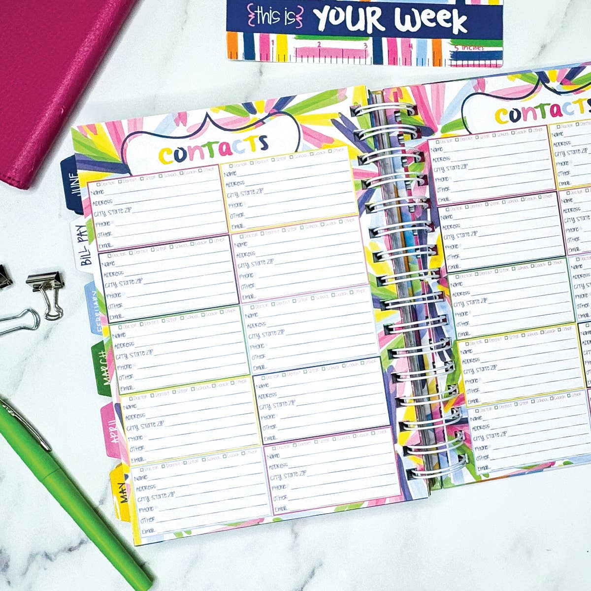 NEW! Reminder Binder® Planner [Jan 26-June 27] | Open Stock: Stylie Stripes