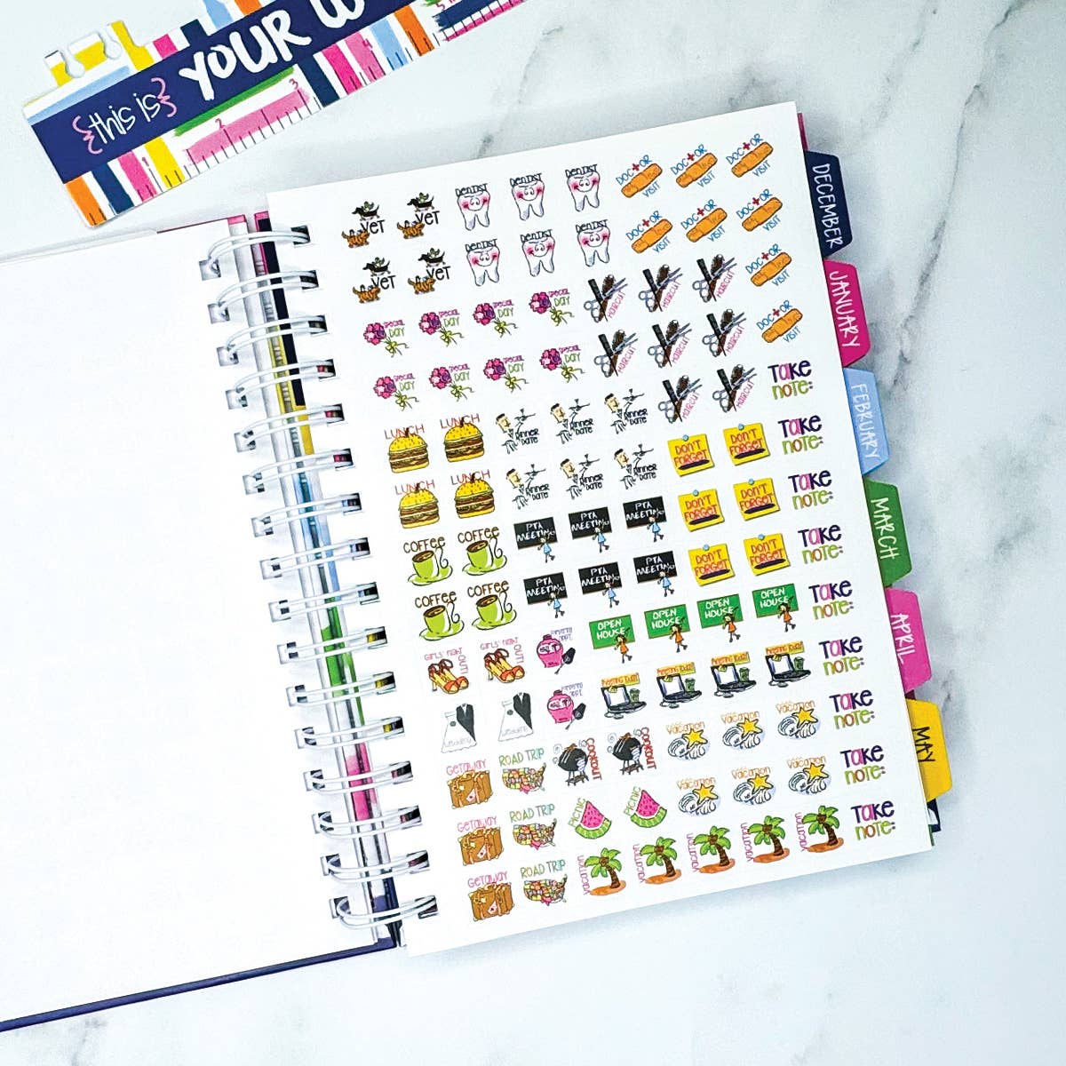 NEW! Reminder Binder® Planner [Jan 26-June 27] | Open Stock: Stylie Stripes
