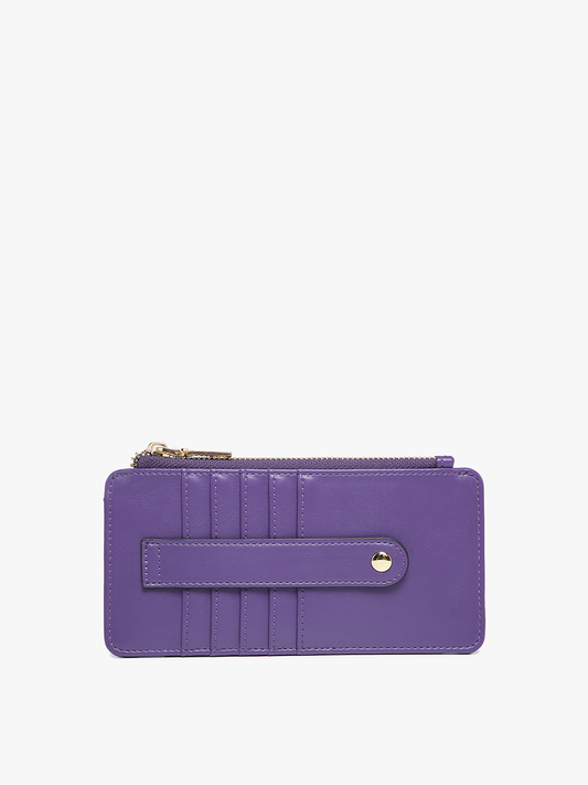 Saige Slim Card Holder Wallet: Dark Purple