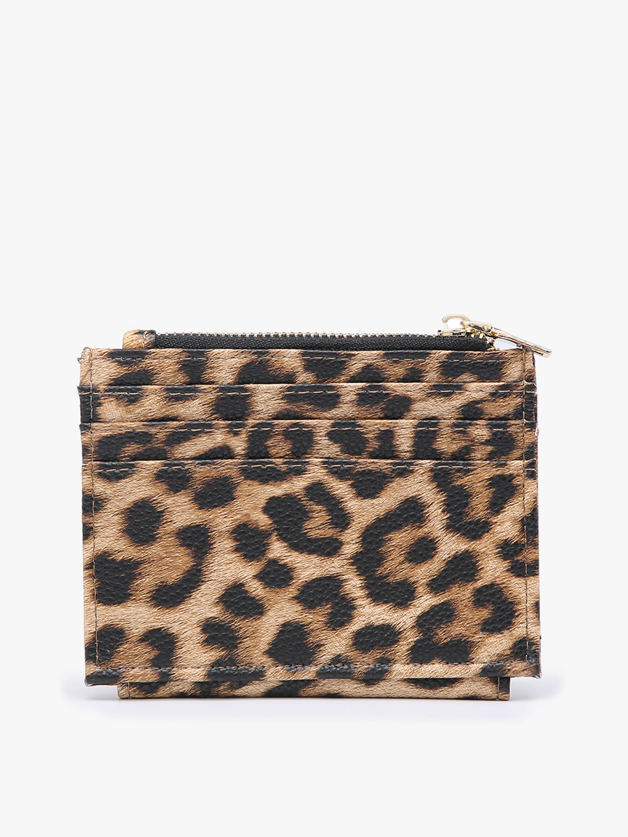 Sam Mini Snap Wallet/Card Holder: Cheetah-Lt. Grey