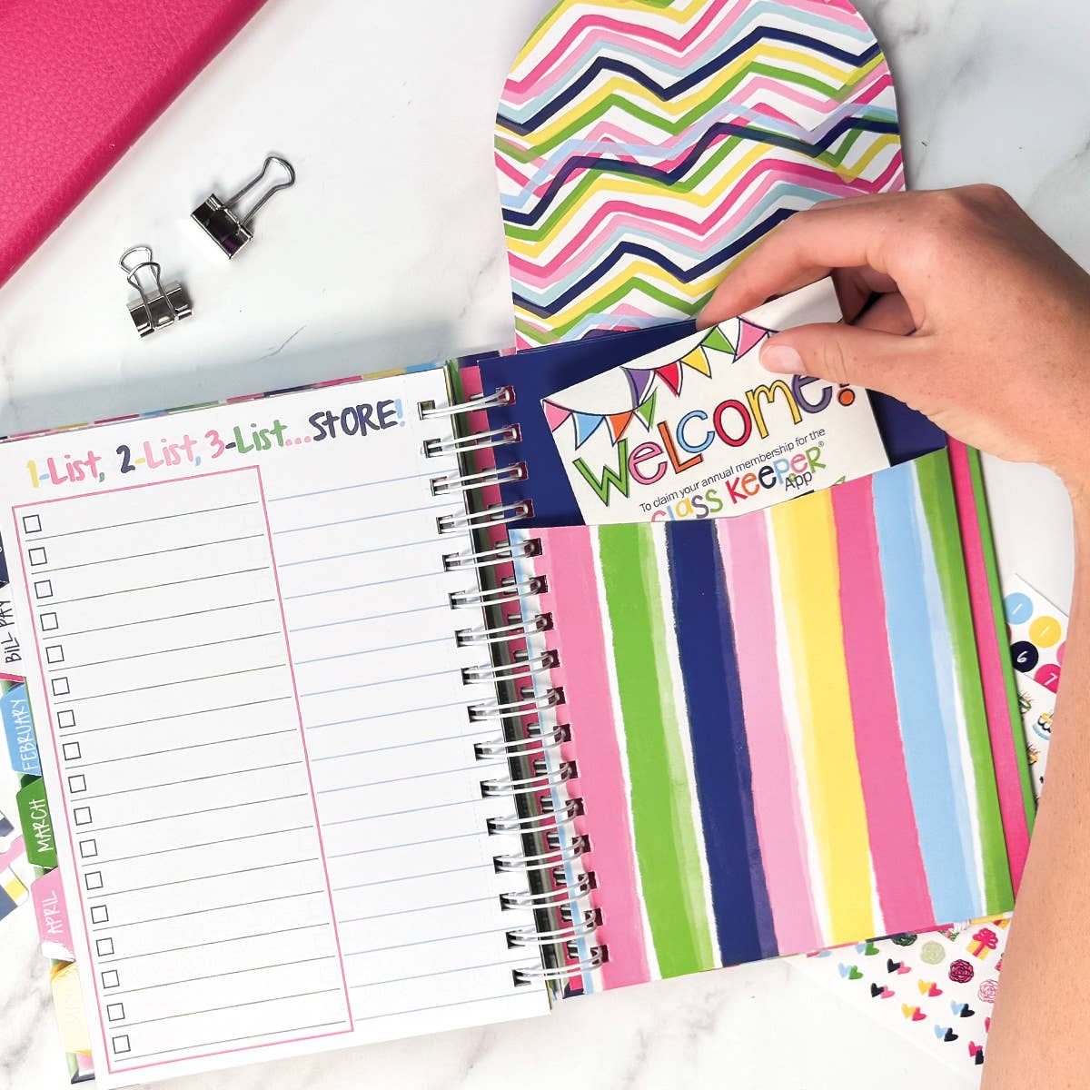 NEW! Reminder Binder® Planner [Jan 26-June 27] | Open Stock: Stylie Stripes