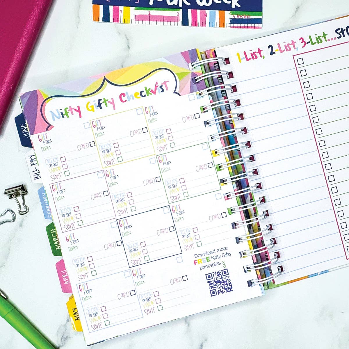 NEW! Reminder Binder® Planner [Jan 26-June 27] | Open Stock: Stylie Stripes