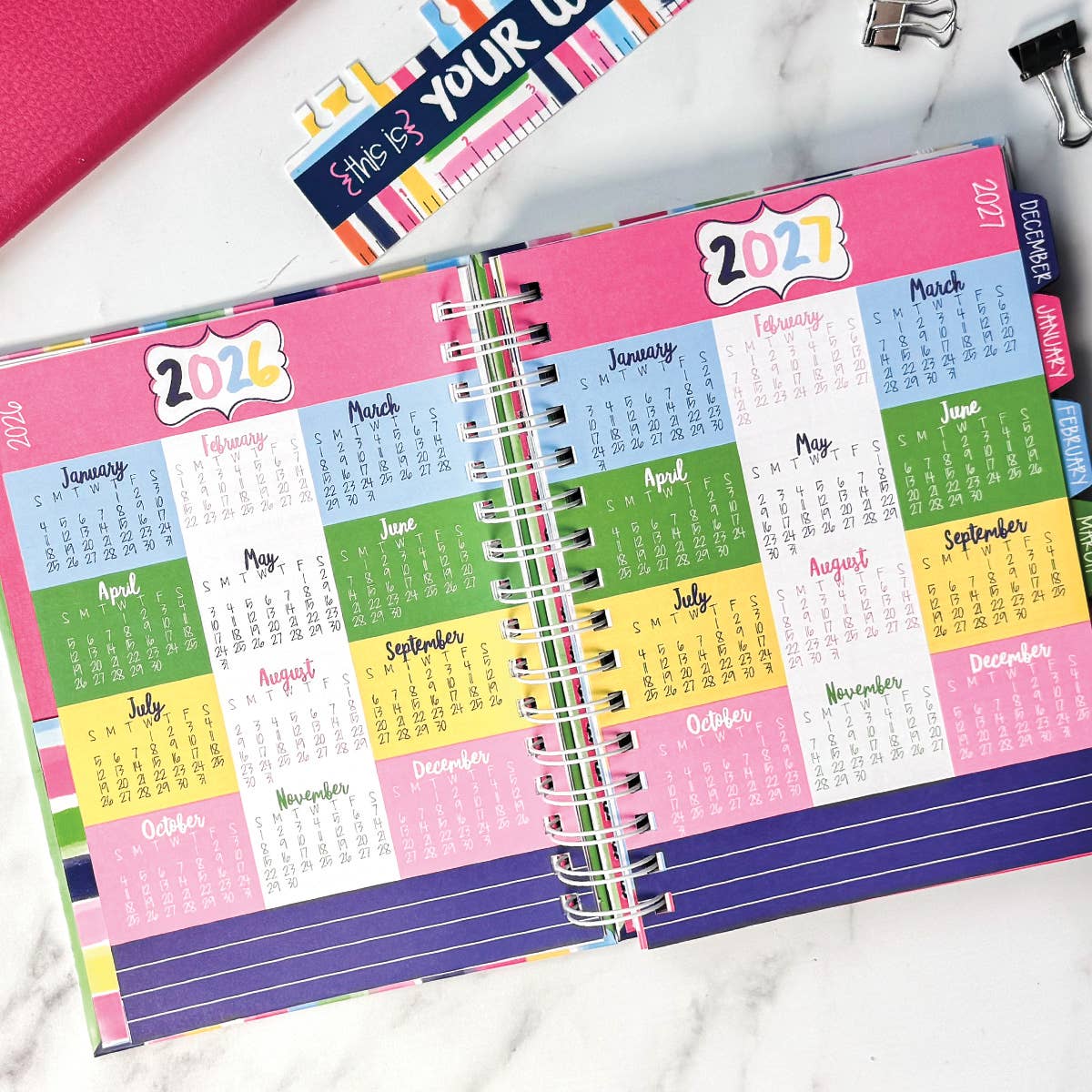 NEW! Reminder Binder® Planner [Jan 26-June 27] | Open Stock: Stylie Stripes