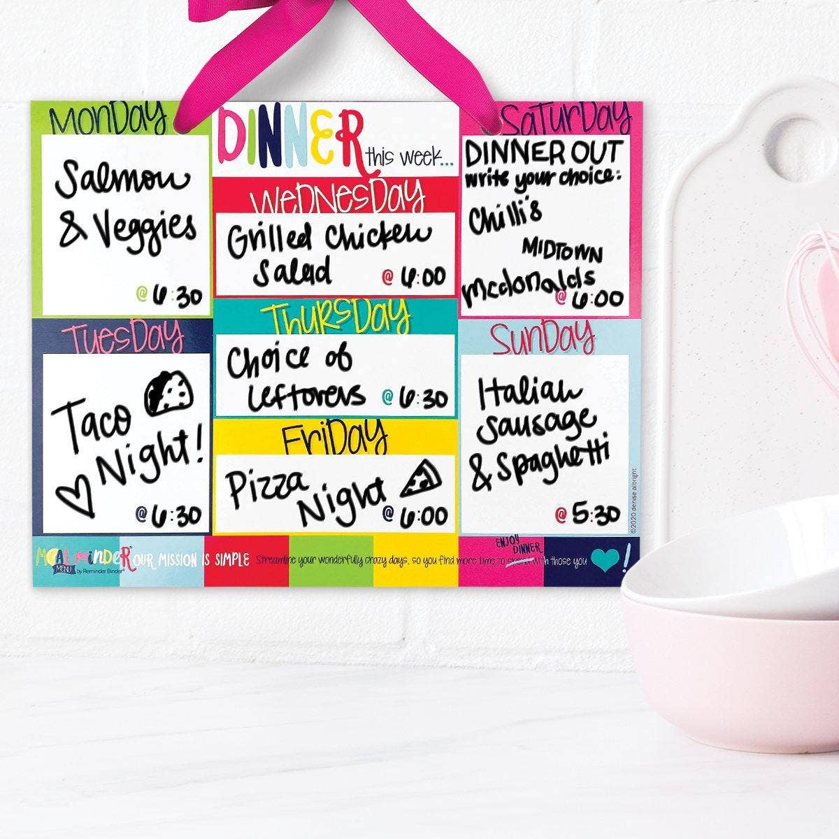 Meal Minder® Weekly Menu Planner Pad 52-Week