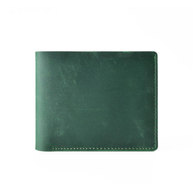Leather Wallet,  Bifold Wallet, Handmade Wallet for Men: Brown