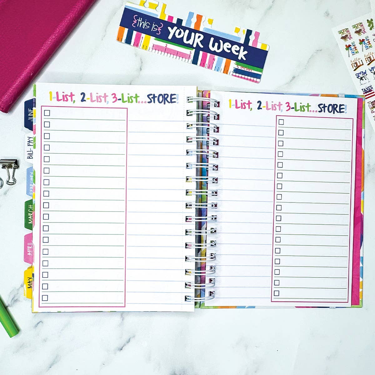 NEW! Reminder Binder® Planner [Jan 26-June 27] | Open Stock: Stylie Stripes