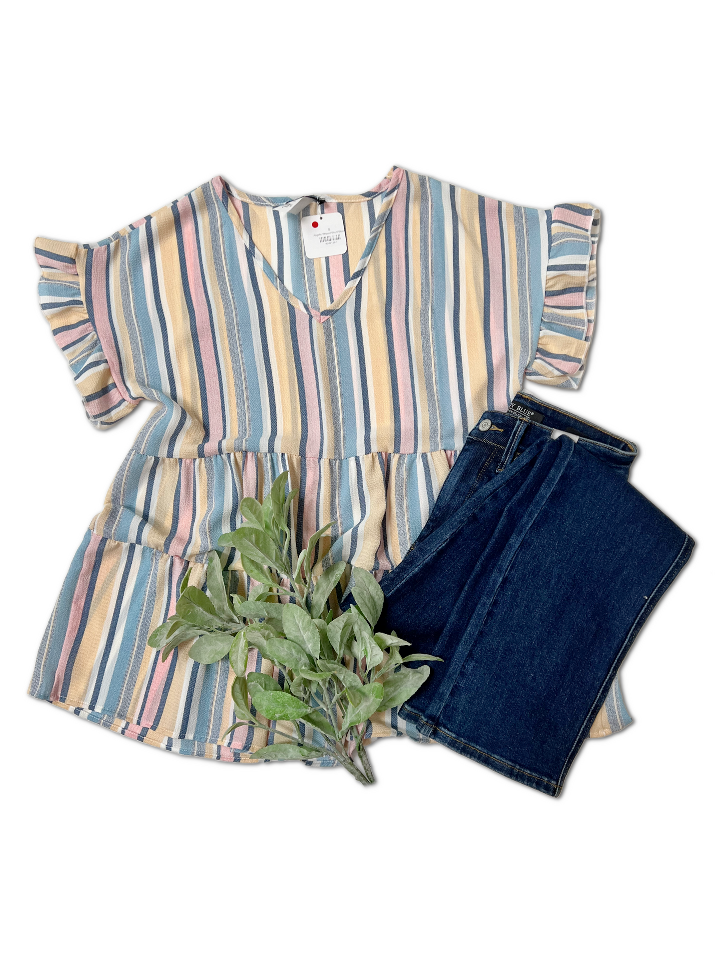 Angelic Striped Short Sleeve