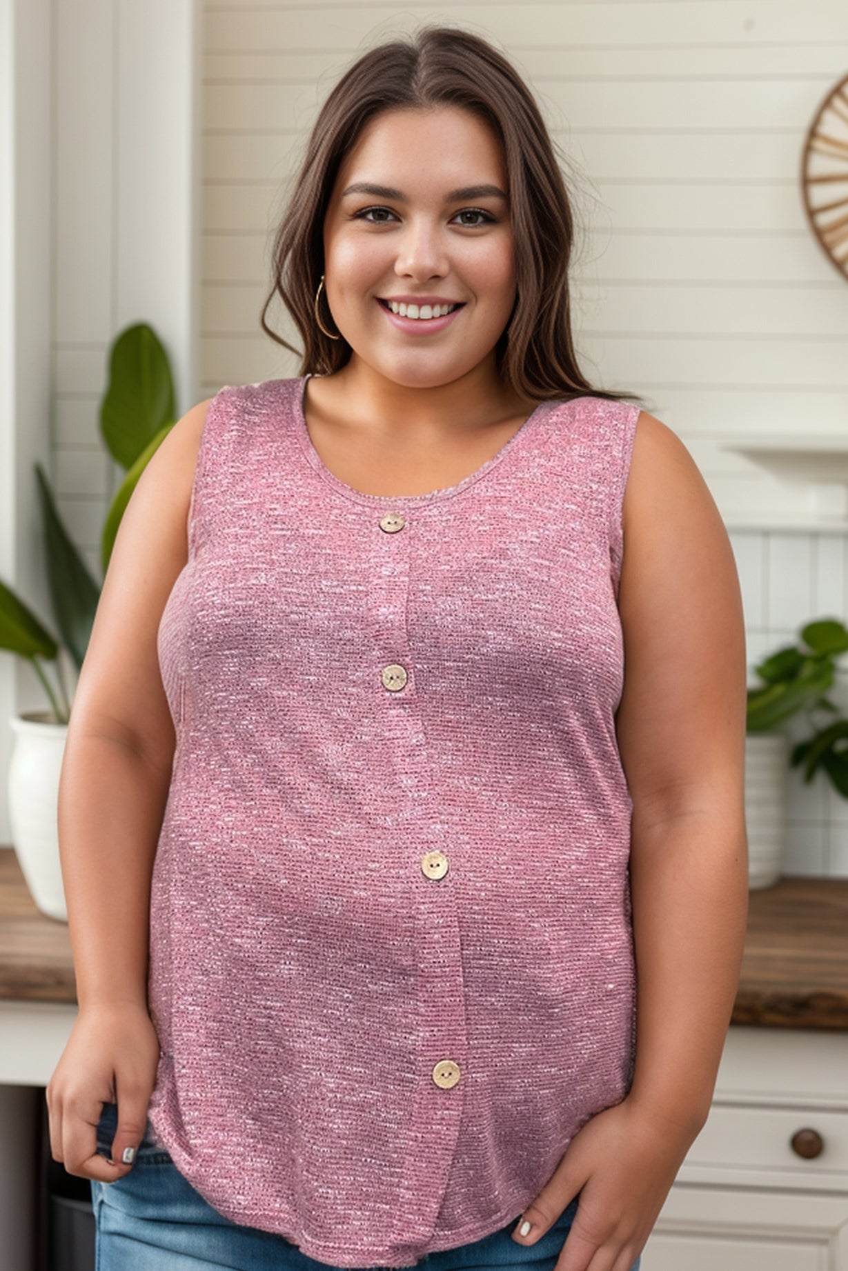 Pink Horizons - Sleeveless Top