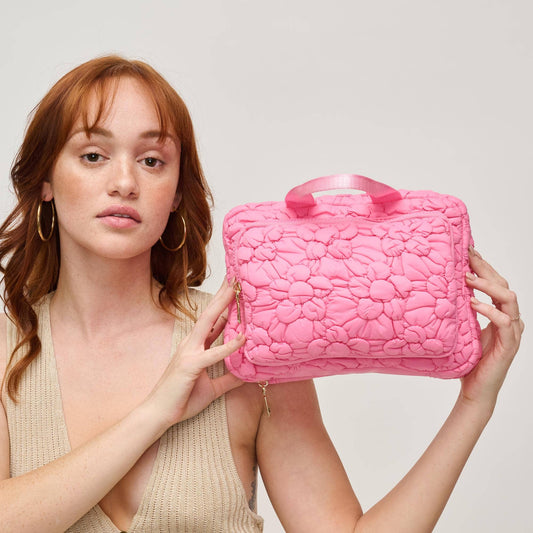 Petal Plush Nylon Travel Organizer: Pink