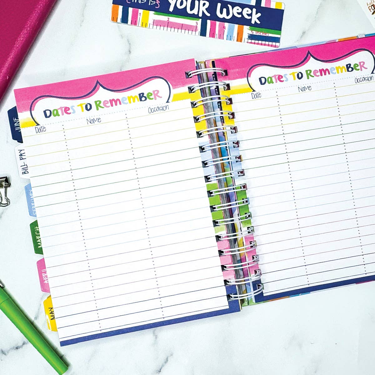 NEW! Reminder Binder® Planner [Jan 26-June 27] | Open Stock: Stylie Stripes