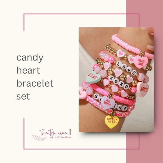 Candy Hearts Bracelet Set