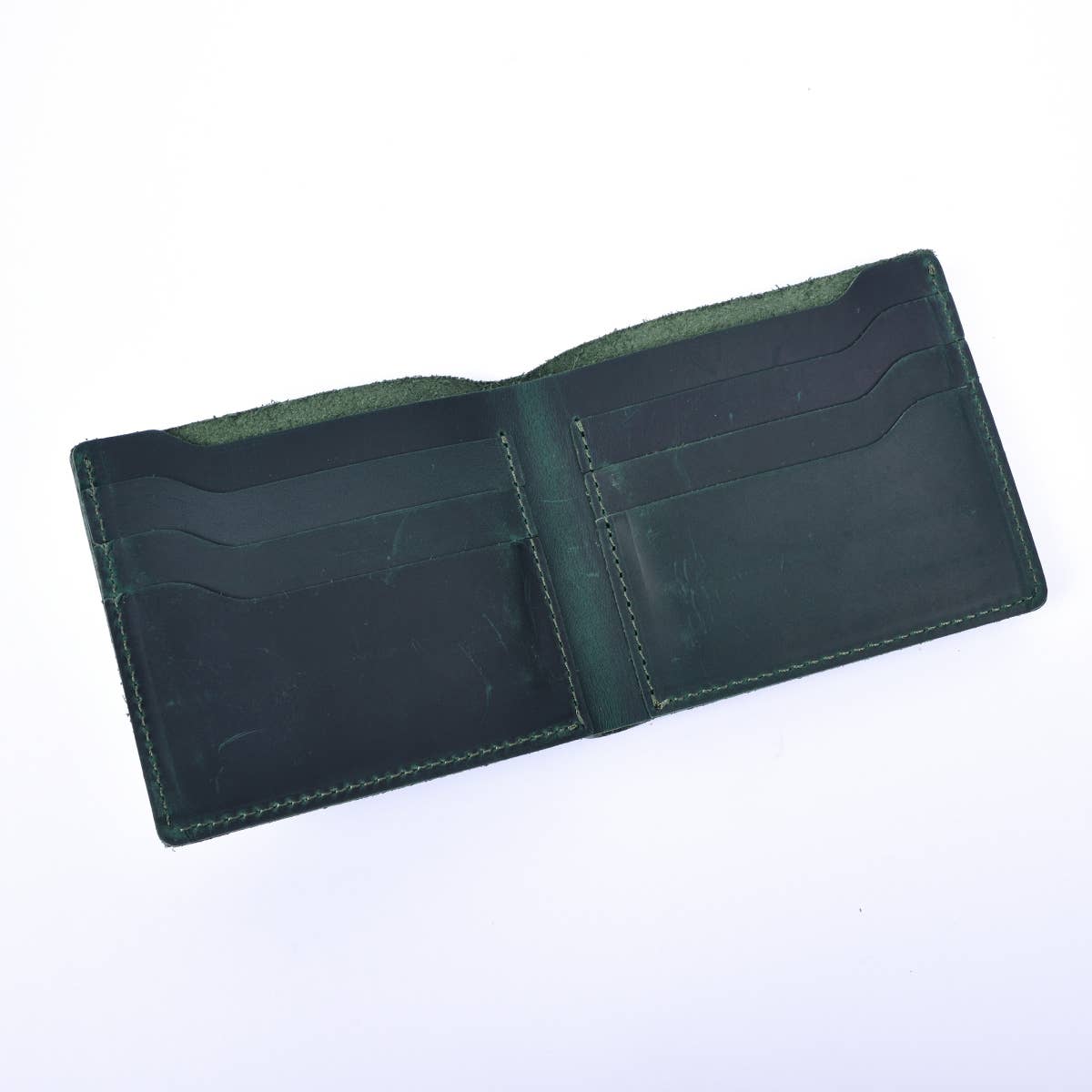 Leather Wallet,  Bifold Wallet, Handmade Wallet for Men: Brown