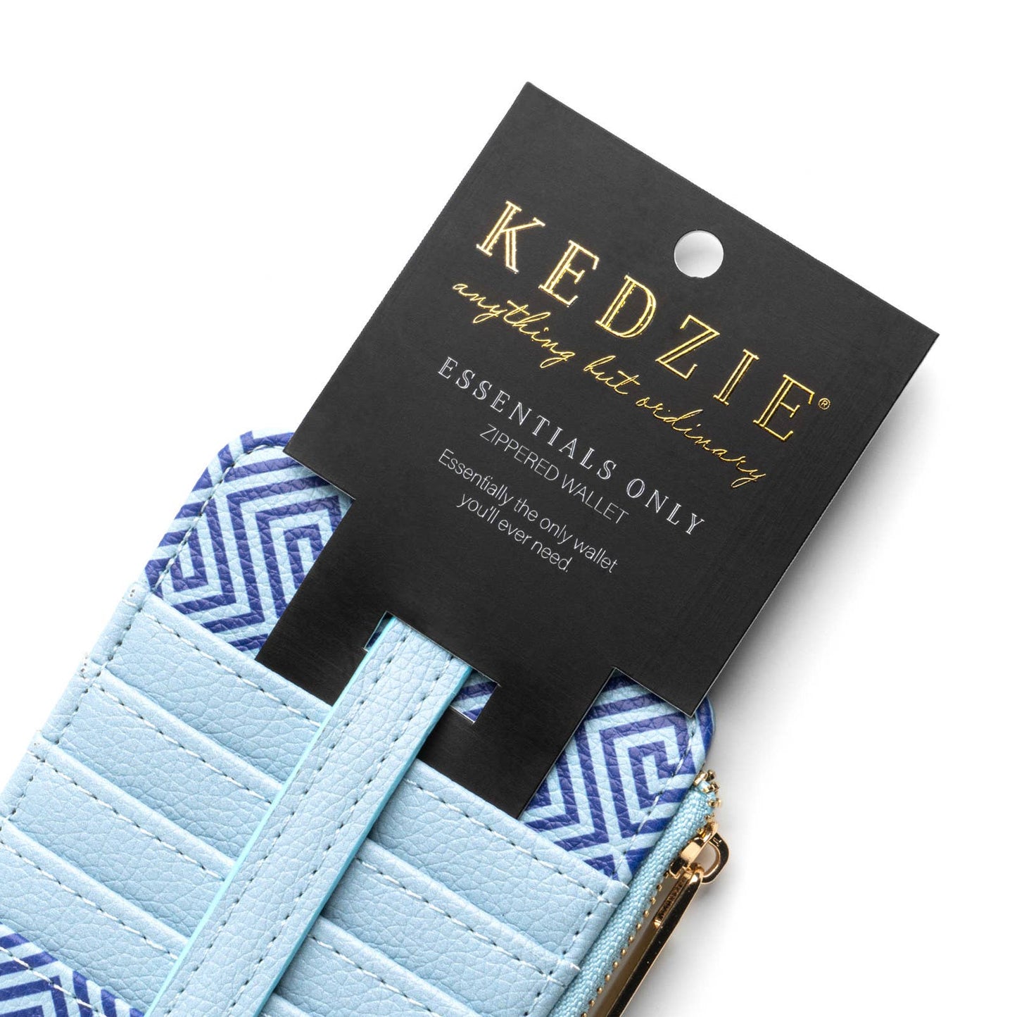 Kedzie Essentials Only Zippered Wallet Open Stock: Black