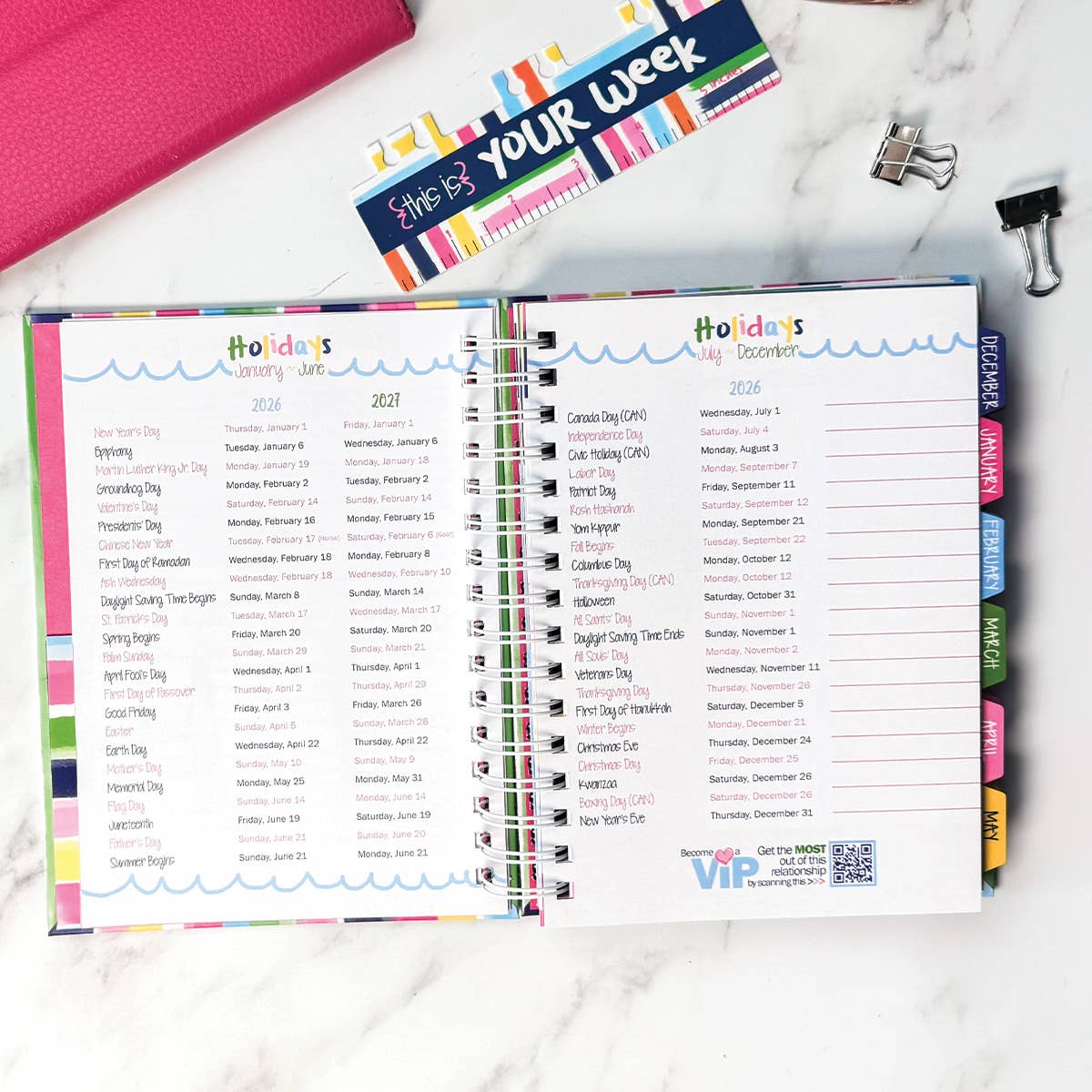 NEW! Reminder Binder® Planner [Jan 26-June 27] | Open Stock: Stylie Stripes