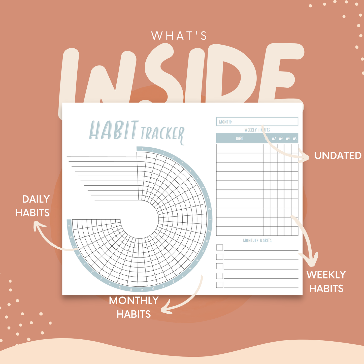 Habit Tracker Journal – Daily & Monthly Goal Planner