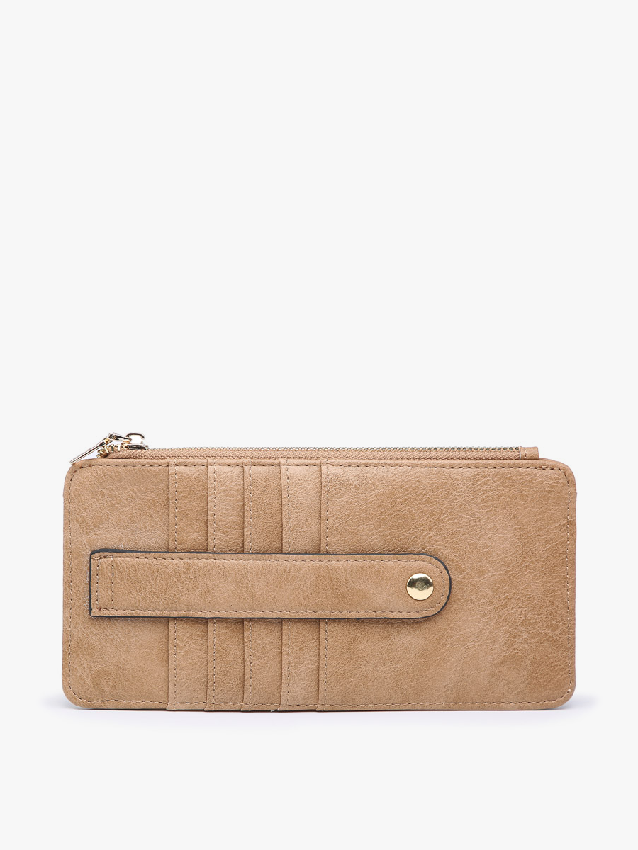 Saige Slim Card Holder Wallet: Rose Gold